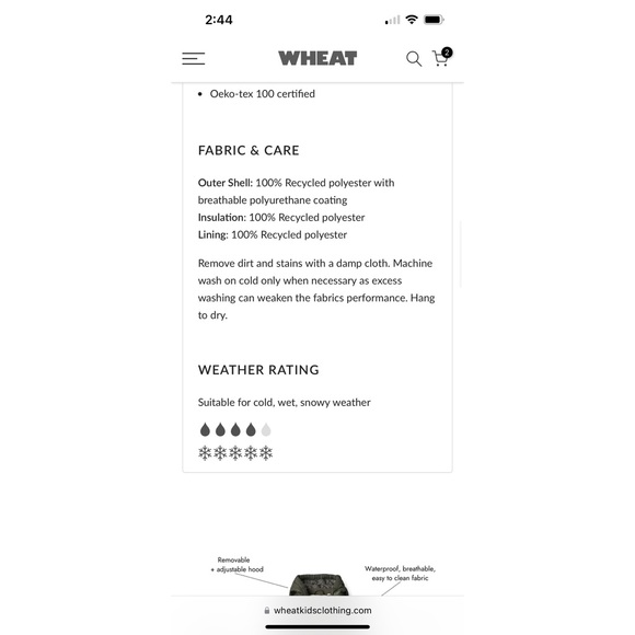 NWT WHEAT Wintersuit - Size 2T - Picture 7 of 7